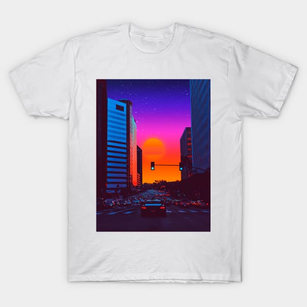 Neon highway T-Shirt by funglazie